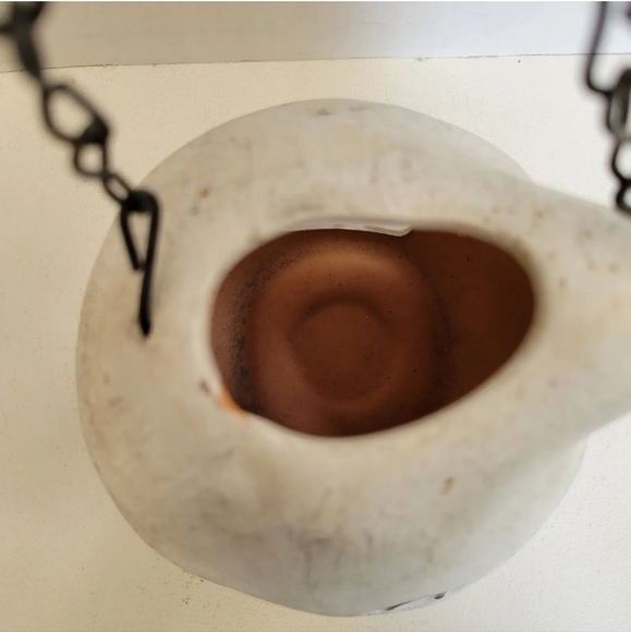 Vtg New Debco Happy Ghost Tea Light Candle Hanging Lantern Terracotta Halloween - Picture 3 of 8